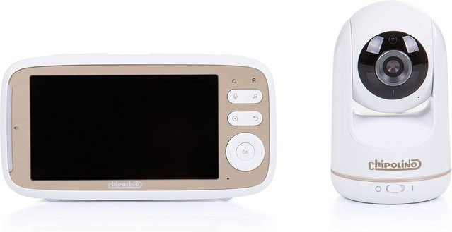 Chipolino Baby-Video-Phone Apollo mit 5 Zoll Display, Nachtsicht, VOX-Funktion, Musik und Temperatursensor in Weiß - Bild 1