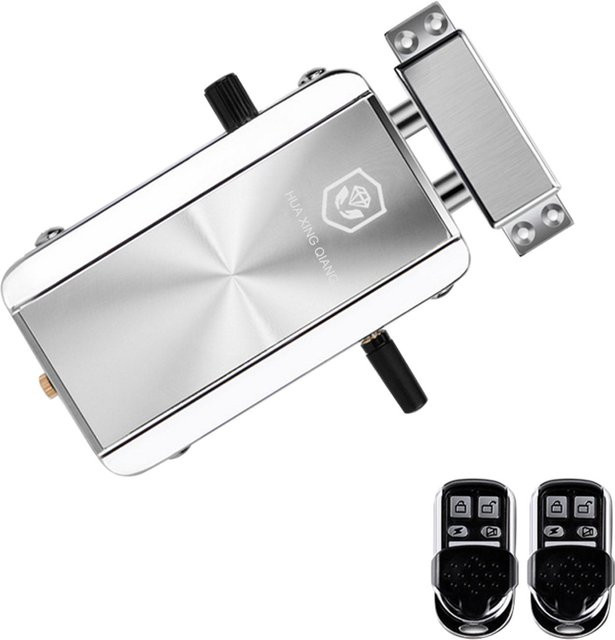 Koogeelife Intelligentes Türschloss-Set in Silber mit 2 Fernbedienungen für schlüssellosen Zugang und kabellosen Diebstahlschutz - Bild 1