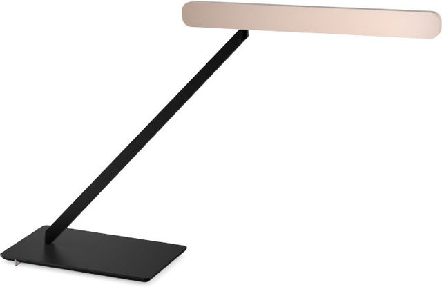 Occhio Taglio Fix LED-Tischleuchte mit Occhio air Modul, Basis Schwarz matt und Kopf Gold matt, Wide mit klarem Uplight Cover - Bild 1
