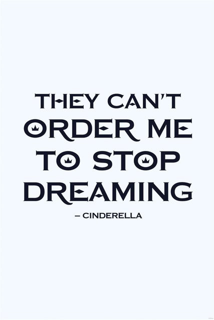 Komar Wandbild Cinderella Quote Paper Poster Breite: 50 cm, Höhe: 70 cm - Bild 1