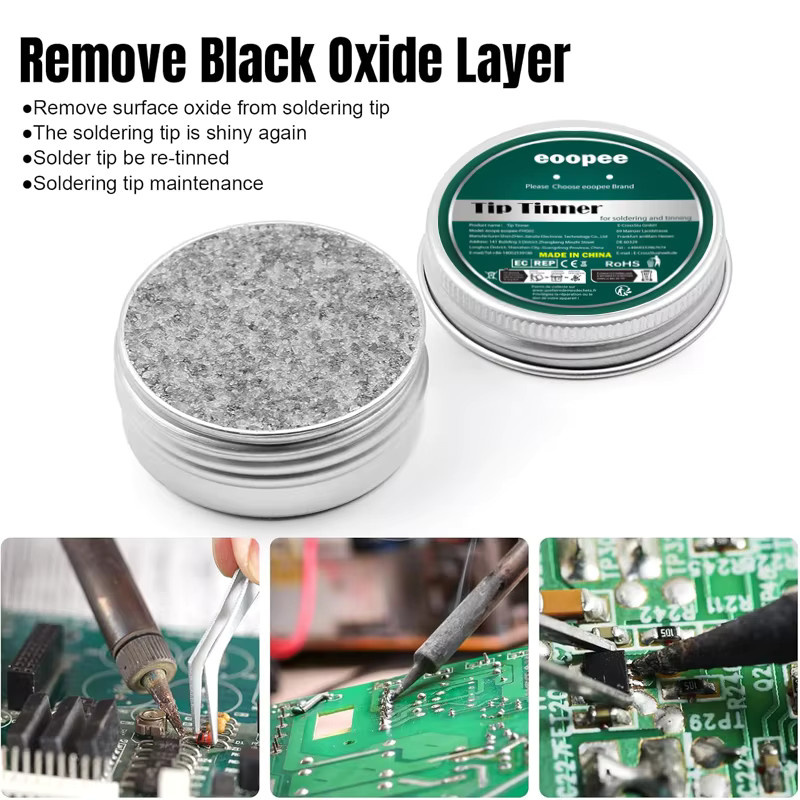 Bleifreie Lötspitzen-Reinigungspaste Tinner Cleaner zur Oxidation und Auffrischung der Lötspitze in Silber - Bild 4