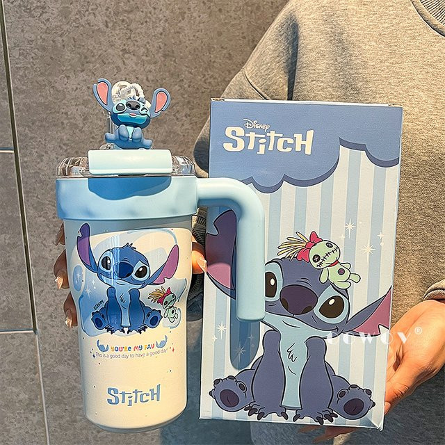 HEROCROSS Disney Stitch Trinkbecher aus Edelstahl mit 800 ml Fassungsvermögen - Bild 1