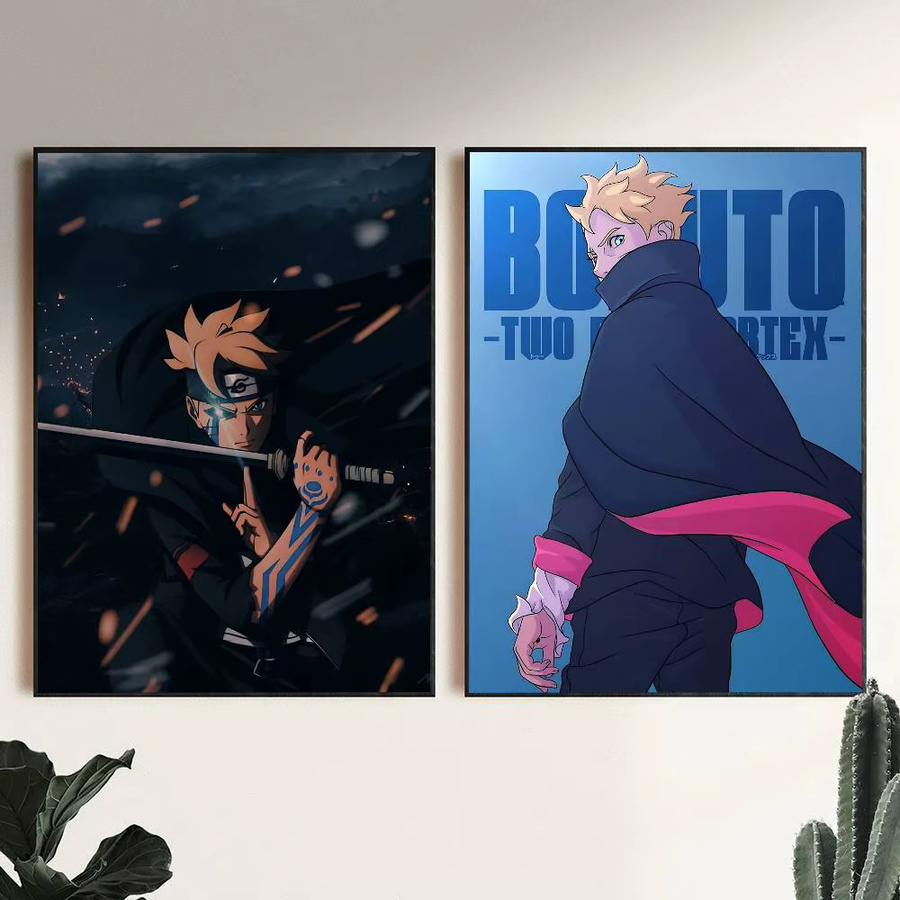 Vintage Anime Wandkunst Poster Boruto Uzumaki aus Papier, Mehrfarbig, 15 x 15 cm - Bild 3