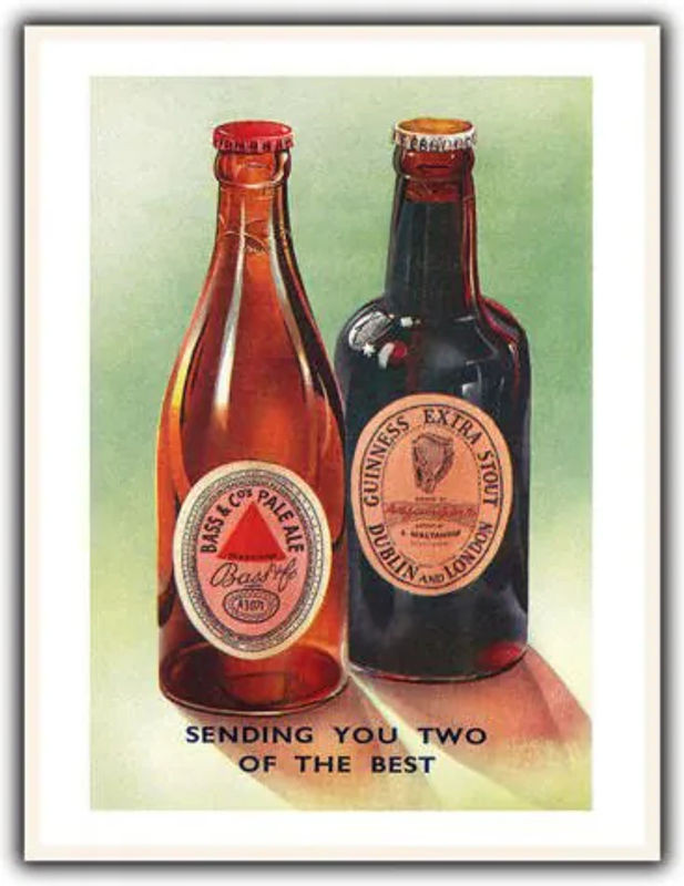 BASS PALE ALE Vintage-Werbeschild aus Metall in Mehrfarbig als Wanddekoration für Küche, Café oder Bar - Bild 1