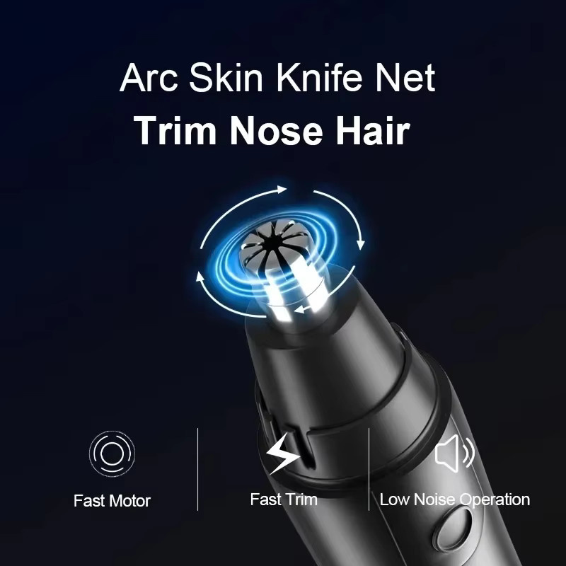 Elektrischer Trimmer für Nase, Ohren und Augenbrauen, Unisex, Schwarz - Bild 3