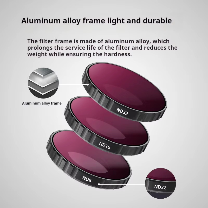 DJI ND und CPL Filter Kit für Osmo Action 4 und Osmo Action 5 Pro Sportkameras mit ND8/16/32/64 und Polarisator Objektivfilter Zubehör - Bild 4