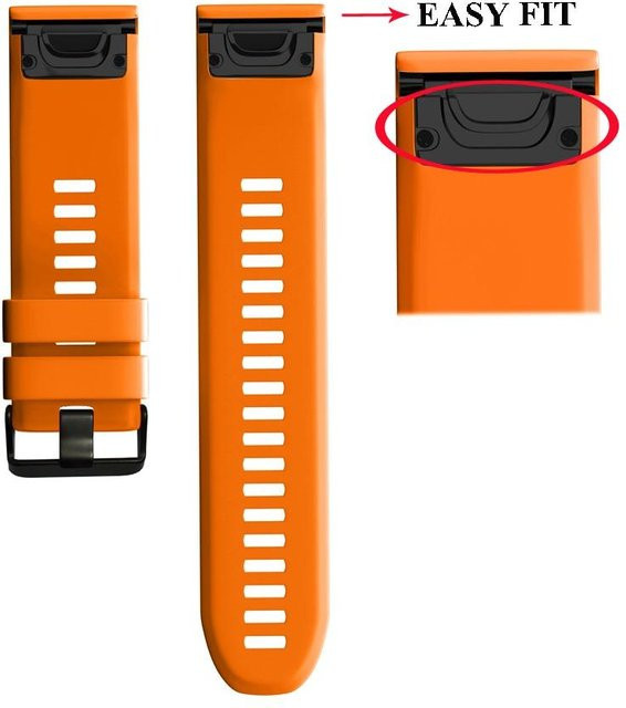 Uhrenarmband Silikon, orange, Unisex - Bild 1