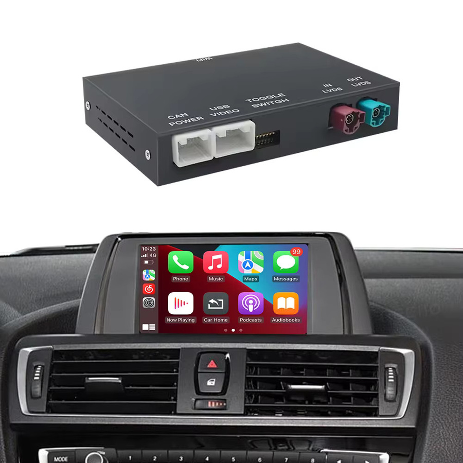 AUTOABC Kabelloses CarPlay und Android Auto Nachrüstkit für BMW Serie 1 2 F20 F21 F22 F23 F45 mit Mirror Link und GPS in Schwarz - Bild 6