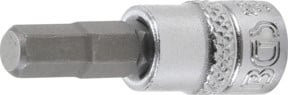 BGS Bit-Einsatz Innensechskant 6 mm mit 6,3 mm Innenvierkant in Silber - Bild 1