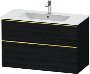 Duravit Waschtischunterschrank D-Neo in Schwarz Hochglanz, Wandmontage, B/T/H: 101 x 46,2 x 62,5 cm - Bild 1