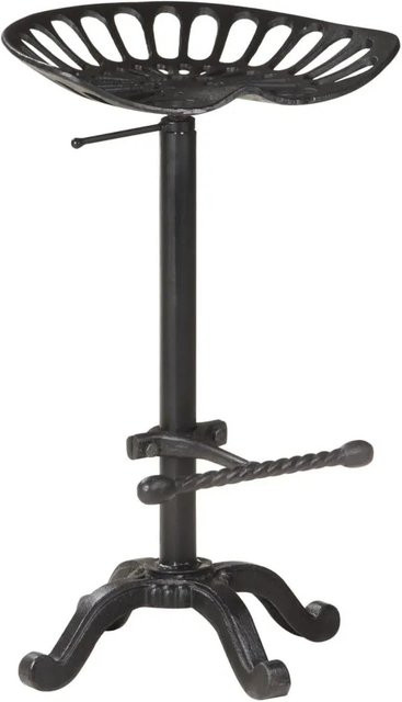 vidaXL Barhocker Schwarz aus Metall im Retro-Design B/T/H: 32,0 x 43,0 x 76,0 cm - Bild 1