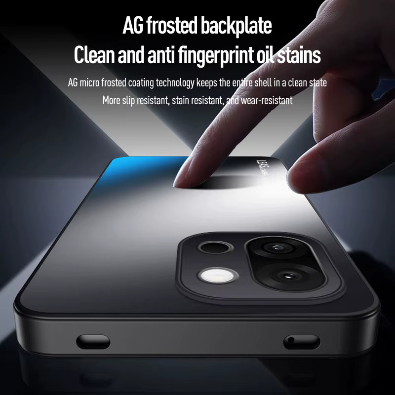 EUCAGR Stoßfeste Handyhülle für OnePlus 15T und OnePlus 15, Mattes Frosted Soft TPU+PC Back Cover, Schwarz - Bild 3