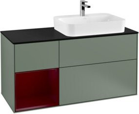 V&B Waschtischunterschrank Finion in Blau matt mit Regal links, B/T/H: 120 x 50,1 x 50,1 cm - Bild 1