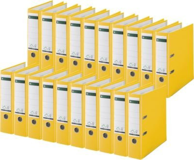 LEITZ Ordner 1010 DIN A4 in Gelb, 20 Stück, Rückenbreite: 80 mm - Bild 1