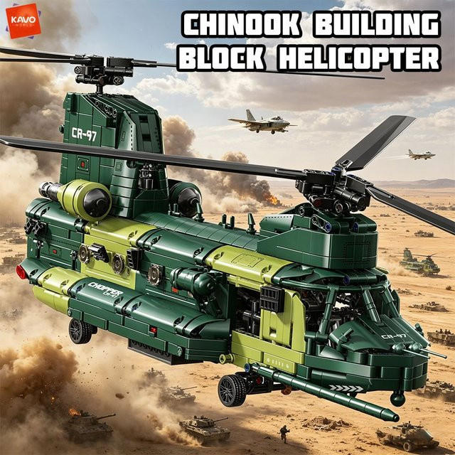 KAVOWORLD Chinook-Transporthubschrauber, Bausteinset, 1826 Teile - Bild 1