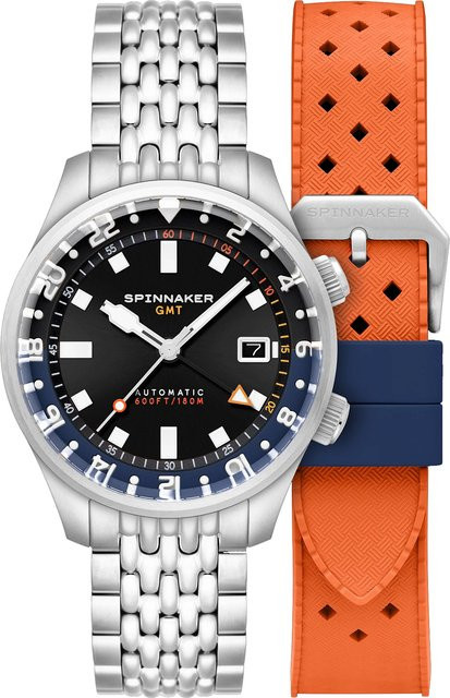 Spinnaker Herrenuhr Bradner GMT, Automatik, Edelstahl, 42 mm, Blau - Bild 1