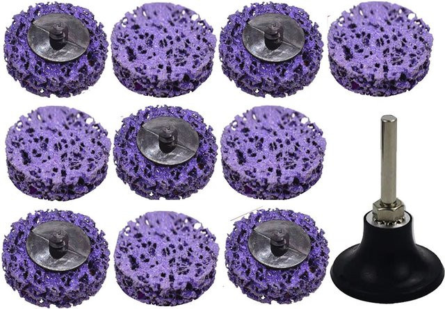 SI FANG Schnellwechsel-Schleifscheiben Easy Strip Drill Strip Wheel Discs 2 Zoll mit 1/4 Zoll Aufnahme für Stabschleifer, 11/16 Stück Set - Bild 1