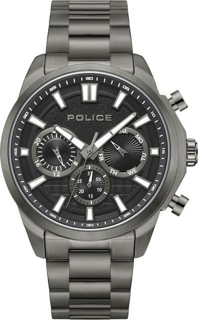 Police Herrenuhr Rangy, Quarz, Edelstahl, 44 mm, Schwarz, 5 ATM - Bild 1