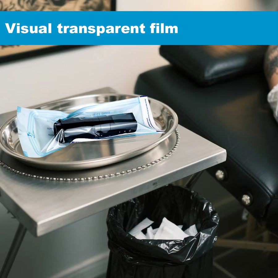 JC TATTOO 200 Einweg Sterilisationsbeutel transparent für Dental, Nail Art und Tattoo Zubehör - Bild 3