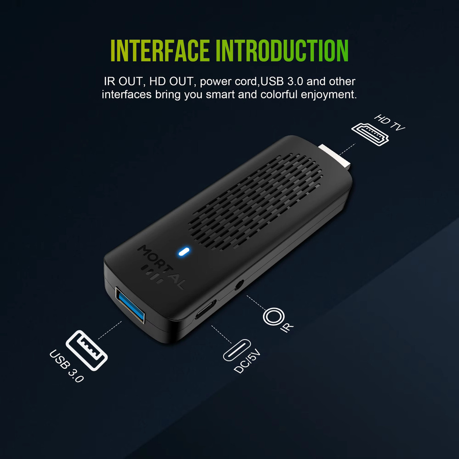 Ilebygo Smart TV Stick R3+ Android 14 Home Media Player mit 8K Unterstützung, Bluetooth 5.4 und Wifi6, inklusive Sprachfernbedienung - Bild 5