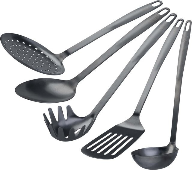 Stanley Rogers Küchenhelfer-Set Satin, 5-teilig, Schwarz, Edelstahl - Bild 1