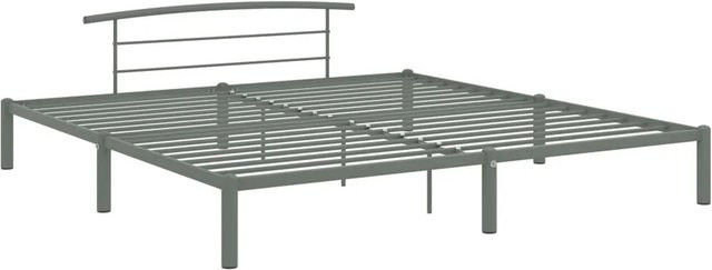 vidaXL Bettgestell aus Metall in Grau, Modernes Design, B/T: 180 x 200 cm - Bild 1