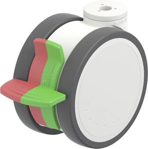 Blickle LKD-PATH 125K-RIFI Kunststoff-Doppelrolle in Grau und Weiß mit 125 mm Durchmesser und einer Tragfähigkeit von maximal 125 kg - Bild 1