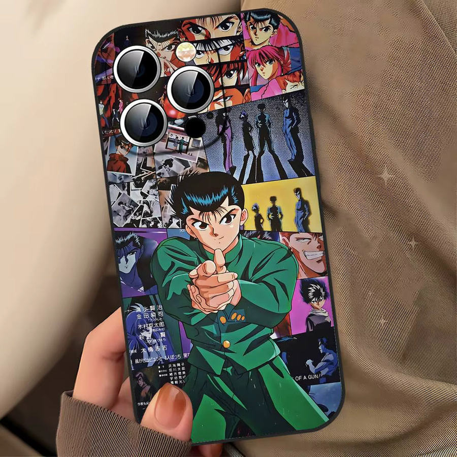 Anime YuYu Hakusho Handyhülle in Schwarz passend für iPhone 17, 16, 15, 14, 13, 11 Pro Max, Plus, X, XR, XS Max und 13 Mini - Bild 4