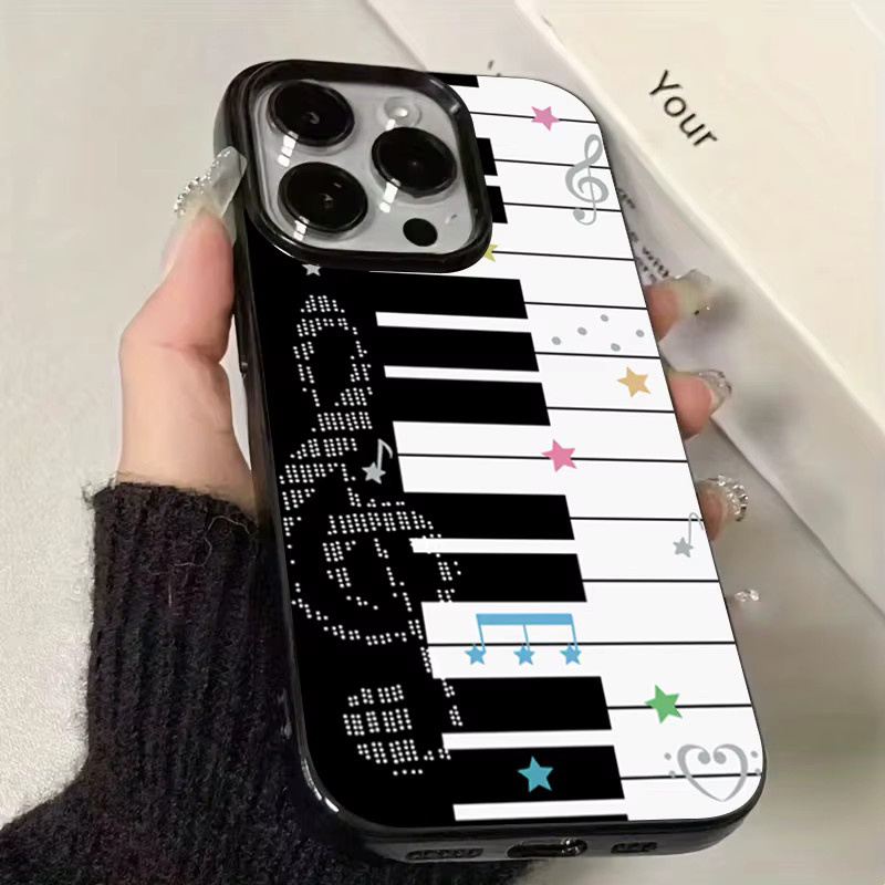 Kreative iPhone Handyhülle mit koreanischem Klavier-Noten-Design in Multicolour für iPhone 17 bis iPhone 7 Modelle - Bild 2