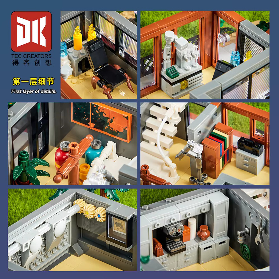 GUCAA Baubausteine Set Hawke Villa Modellhaus aus Kunststoff in Mehrfarbig - Bild 5