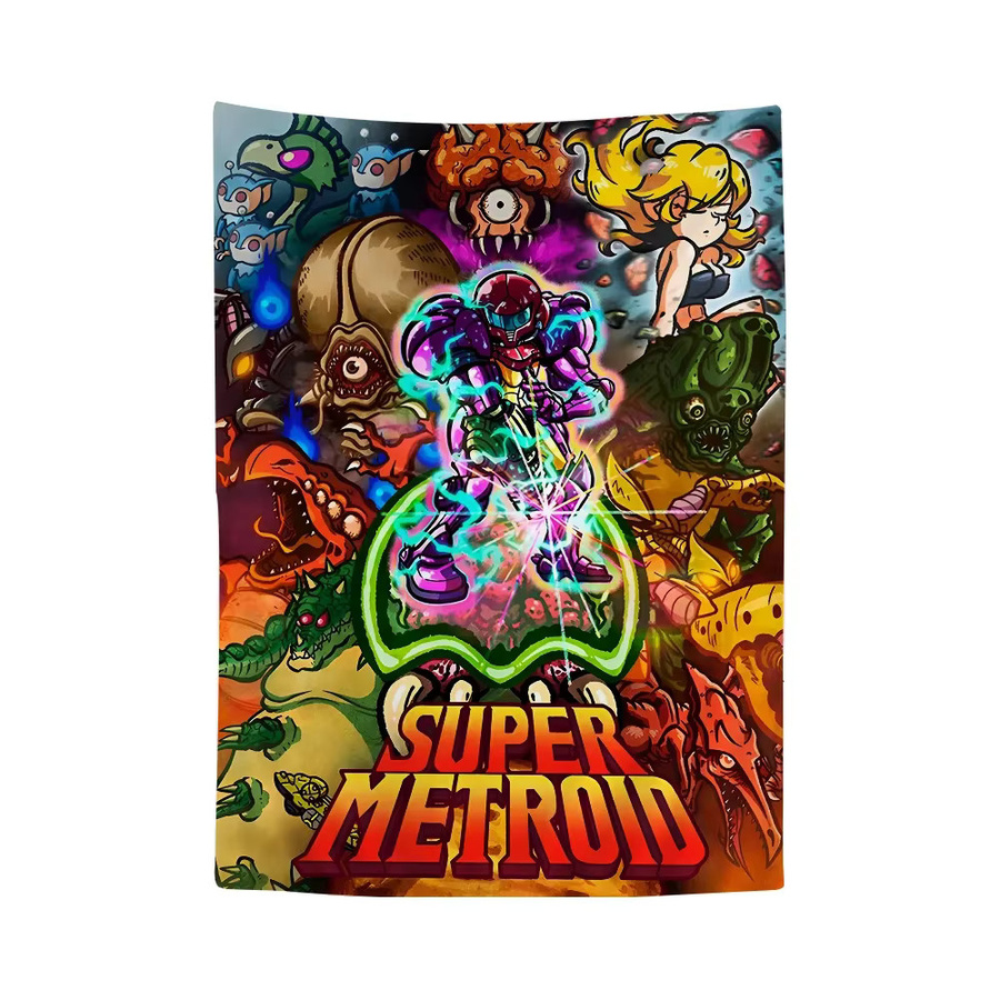 Mesuca Wandteppich Metroid Retro Design Wandbehang Mehrfarbig - Bild 5