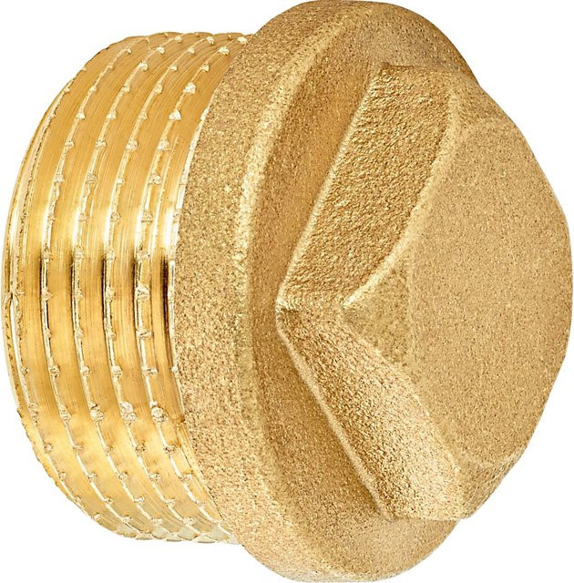 LUX-TOOLS Gewinde-Stopfen aus Messing in Gold - Bild 1