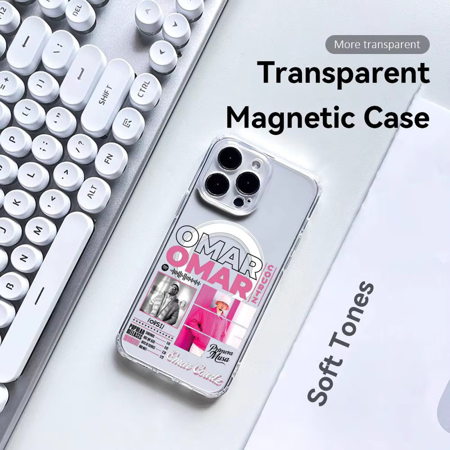 Singer O-Omar Courtz Magnetische Handyhülle für iPhone 17 16 15 14 13 12 Pro Max Plus Transparent und Schlank - Bild 3