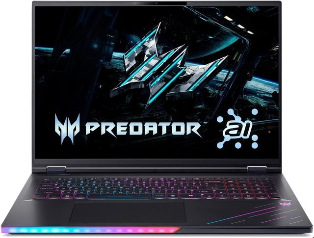 Acer Predator Helios 18 AI Gaming Notebook PH18-73-96TW, 45,72 cm (18"), Abyssal Black, Intel Core Ultra 9, 32 GB RAM, 1000 GB SSD, Windows 11, 2560x1600 - Bild 1