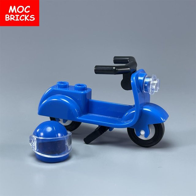 Yiran Toy MOC City Sport Reiten Fahrrad Roller Motorrad Helm Bausteine, ab 6 Jahren - Bild 1
