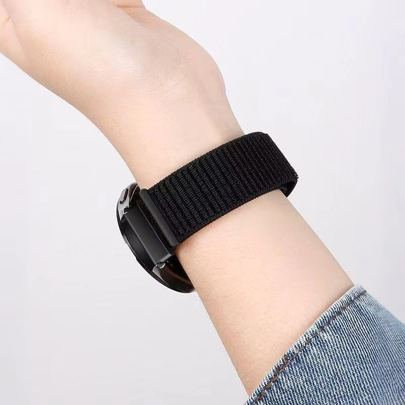Sportarmband Nylon, Schwarz, Unisex, 20 mm/22 mm - Bild 1