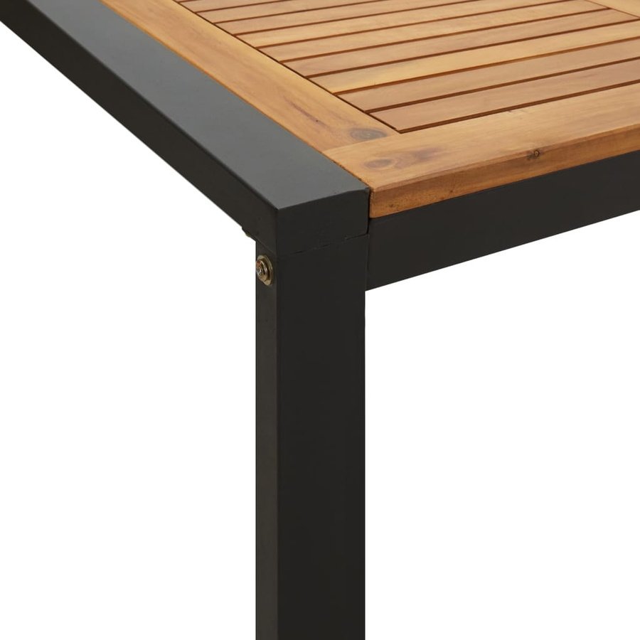 vidaXL Gartentisch aus Akazie Massivholz in Braun mit U-Form Gestell, B/T/H: 200 x 90 x 75 cm - Bild 4