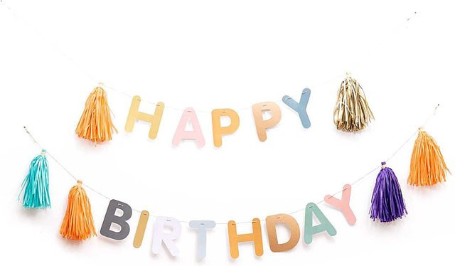 Rico Design Paper Poetry DIY-Girlande Happy Birthday in Mehrfarbig, Länge: 3 m - Bild 1