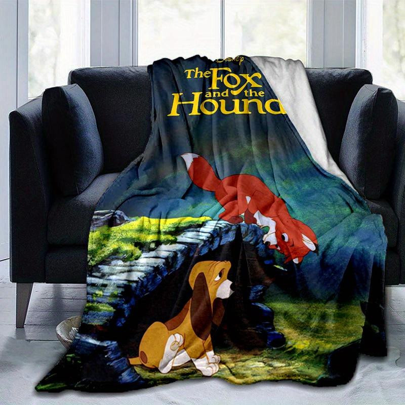 Disney Der Fuchs und der Hund Flanell Überwurfdecke, weiche Decke für Sofa und Bett, Mehrfarbig, B/H: 80 x 120 cm - Bild 5