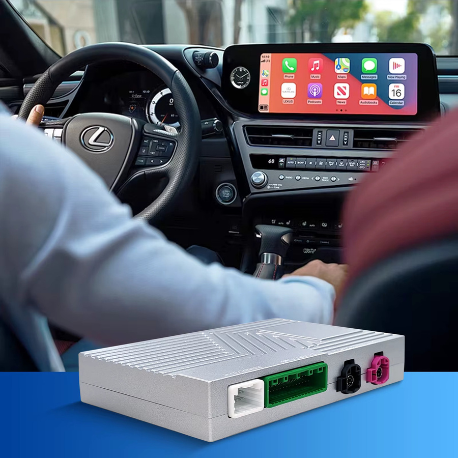 LEXXSON Drahtlose CarPlay und Android Auto Retrofit Kit Decoder Box für Lexus ES, UX, NX, IS, RX, GX, RC (Modelle 2018-2021), Farbe: Silber - Bild 2