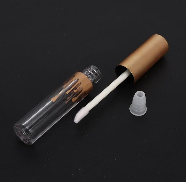 FunCouples Lipgloss-Tuben DIY, 10 Stück, 2,5 ml, Mattgoldkappe - Bild 1
