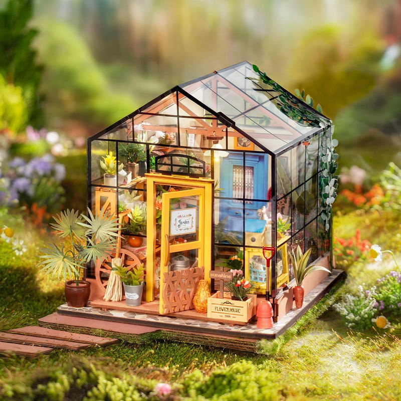 ROBOTIME Rolife 3D-Puzzle Cathys Blumenhaus DIY Miniaturhaus DG104 - Bild 7