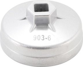 BGS Do it yourself Ölfilterschlüssel Zwölfkant in Silber, Durchmesser: 75 mm - Bild 1