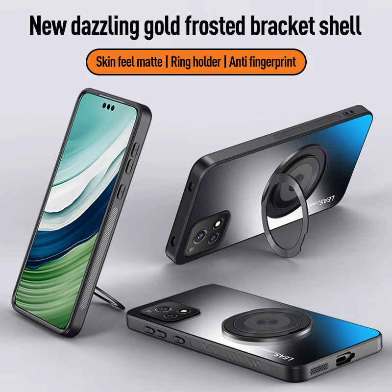 Magnetische MagSafe Schutzhülle mit Ring-Ständer und Objektivschutz für Vivo Y29s Y29 Y39 X200S X200 Pro Mini Ultra in Weiß - Bild 2