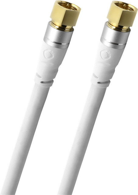 Oehlbach Digitales Satellitenkabel Antenna Link F mit F-Stecker, weiß, Länge: 1,5 m - Bild 1