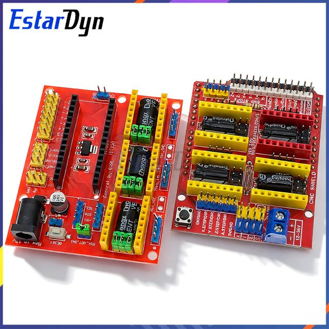 Estardyn CNC Shield Erweiterungsplatine V3/V4 in Rot für A4988 Treibermodul-Kit für 3D-Drucker und Graviermaschinen - Bild 1