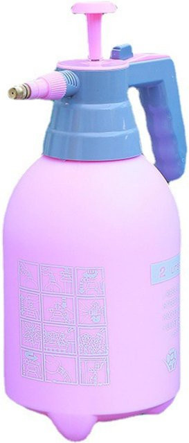 TOMTOP JMS Sprühflasche aus Kunststoff als Hochdruck-Gießkanne mit 2l Fassungsvermögen in Pink und White - Bild 1