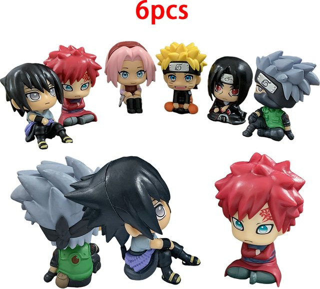 Bandai Naruto Kakashi Sasuke Actionfiguren, 6-teiliges Set - Bild 1