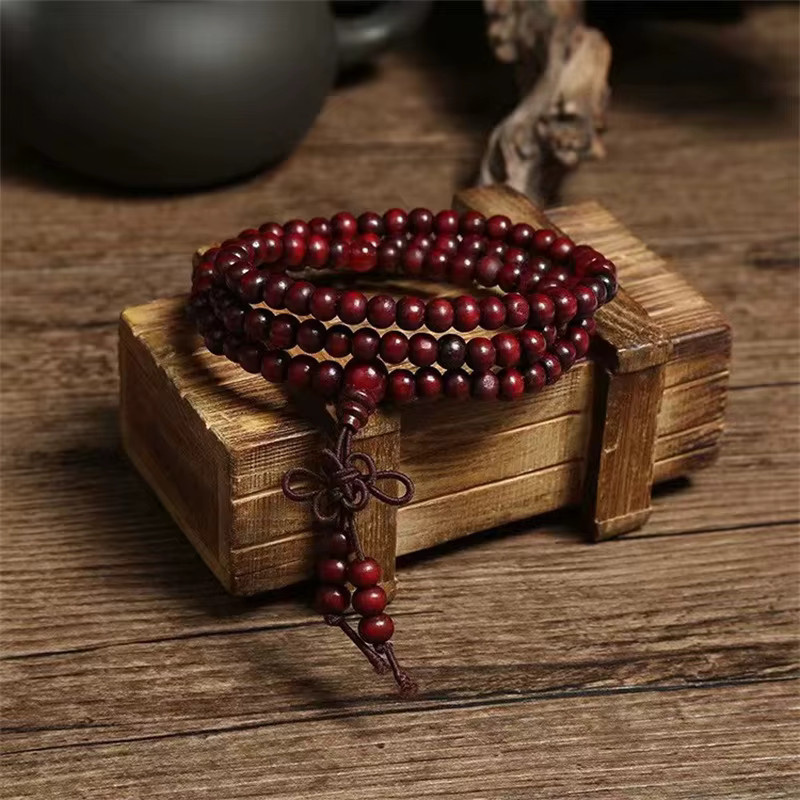 Mala-Armband und Halskette Sandelholz, 6 mm, Unisex - Bild 2
