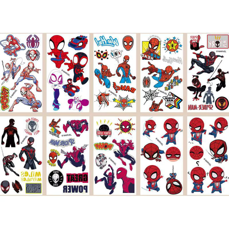 Marvel Spider-Man Temporäre Tattoo-Aufkleber, 10-teiliges Set - Bild 3